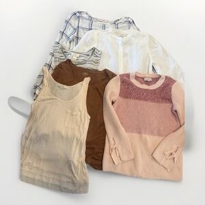 Lot of 6 LOFT Size X Small Tops And Sweaters Office Casual Work Various Prints